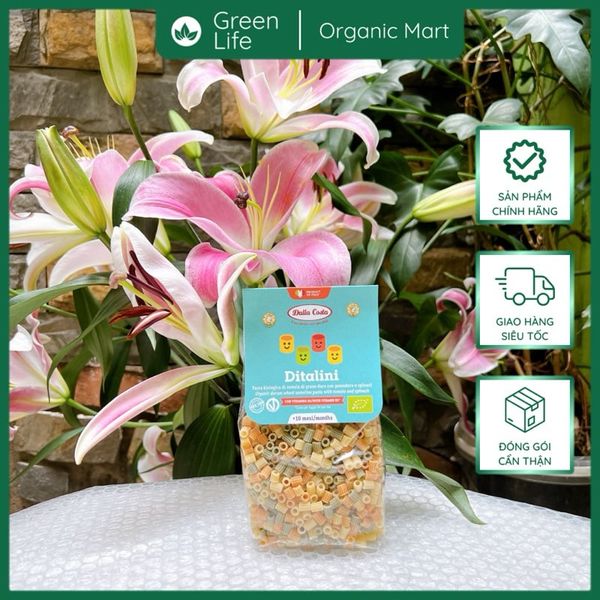 Nui ống ngắn rau củ hữu cơ Dalla Costa 200g (Trên 10 tháng)