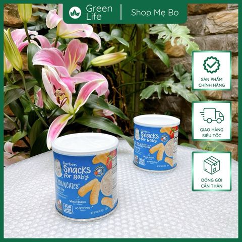 Bánh ăn dặm que Gerber lùn nhiều vị 8M+