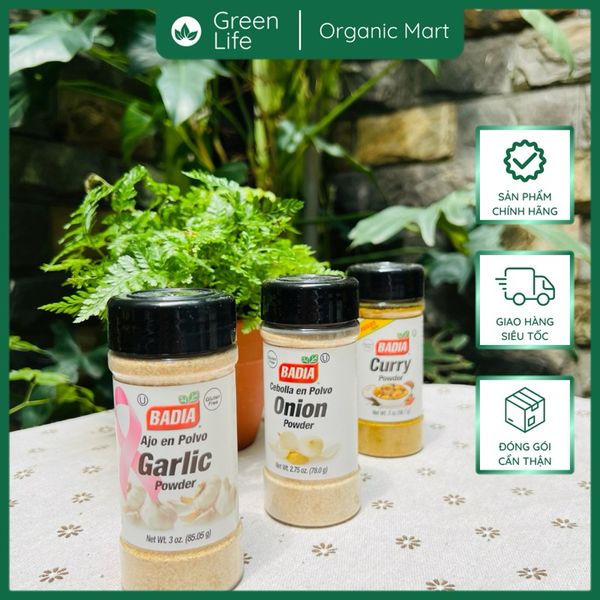 Bột Hành , Bột Tỏi ,Bột cà ri Badia Onion Powder 78g