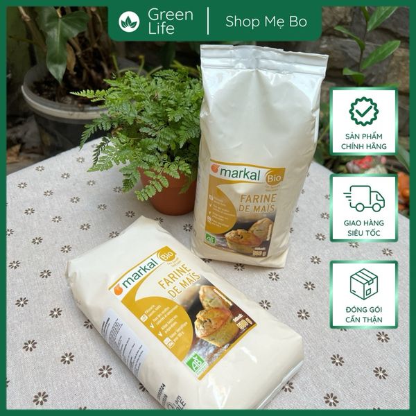 Bột bắp hữu cơ hạt mịn Markal 500g