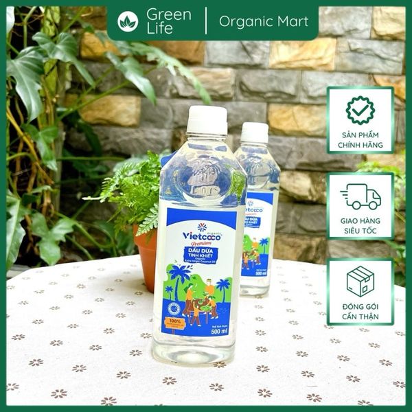 Dầu dừa tinh khiết Premium Organic VIETCOCO - 500ml