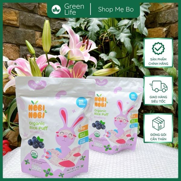 THỰC PHẨM BỔ SUNG - BÁNH GẠO ĂN DẶM HỮU CƠ CHO BÉ NOBI NOBI