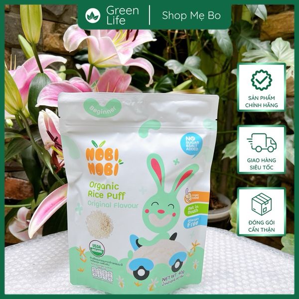 THỰC PHẨM BỔ SUNG - BÁNH GẠO ĂN DẶM HỮU CƠ CHO BÉ NOBI NOBI