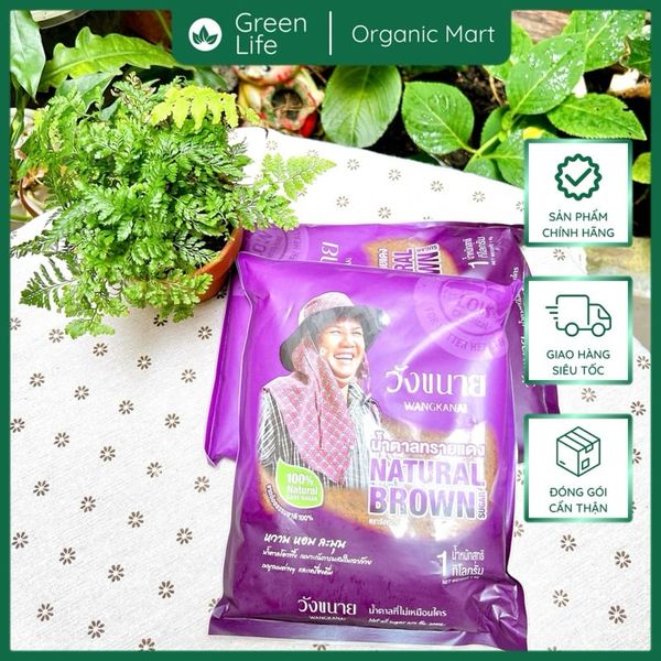 Đường Mía Thô Tự Nhiên Natural Brown 1kg Wangkanai