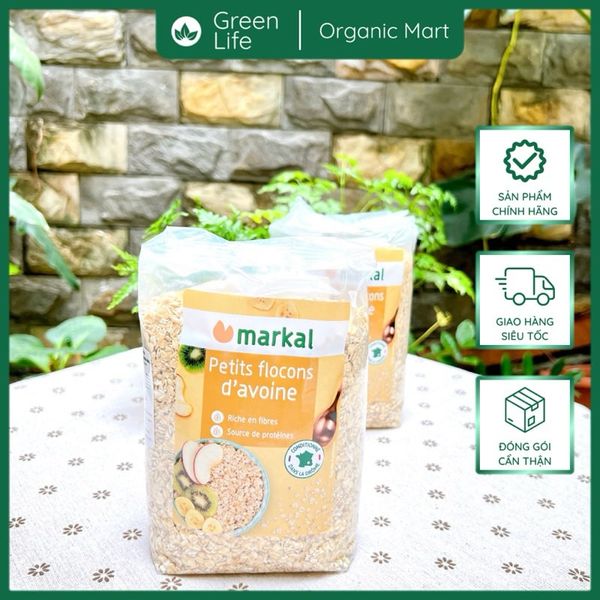 Yến mạch cán mỏng hữu cơ Markal 500g