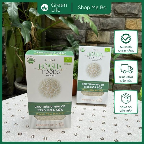 Gạo trắng hữu cơ ST25 Hoa Sữa 1kg