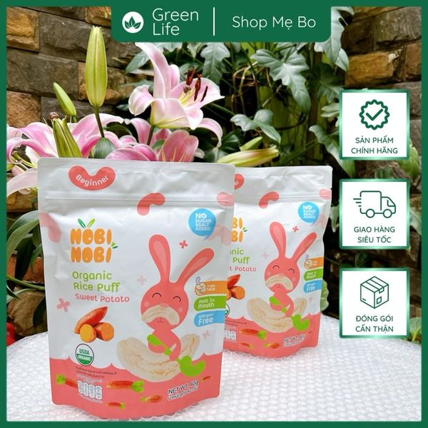 THỰC PHẨM BỔ SUNG - BÁNH GẠO ĂN DẶM HỮU CƠ CHO BÉ NOBI NOBI