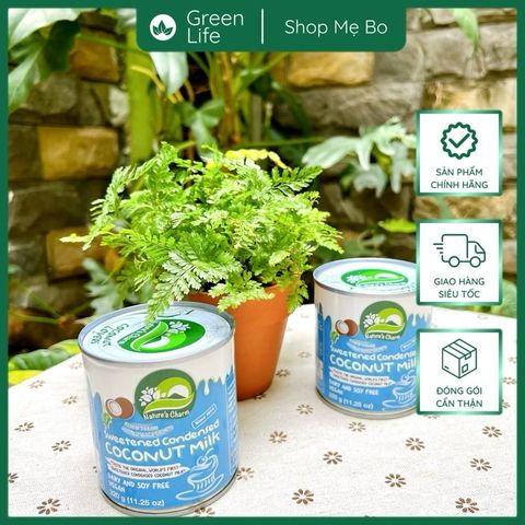 Sữa Đặc Thuần Chay (vegan) từ Dừa và Yến Mạch - Nature's Charm - 320g