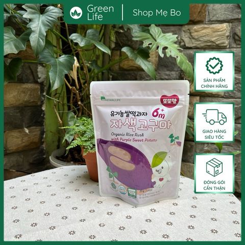 Bánh gạo hữu cơ dạng dẹt Ddoddomam Hàn Quốc -20g