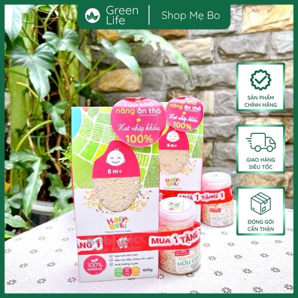 Gạo ăn dặm - Gạo vỡ cám mầm - Gạo vỡ trộn hạt Bébi Rice