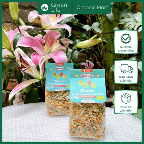 Nui ống ngắn rau củ hữu cơ Dalla Costa 200g (Trên 10 tháng)