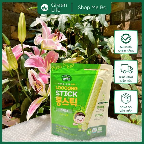 Bánh Gạo Ăn Dặm Hữu Cơ NAEBRO Hàn Dạng Thanh Dài 30g - Vị Bông Cải - Bí - Khoai - Cho Bé Từ 8 Tháng