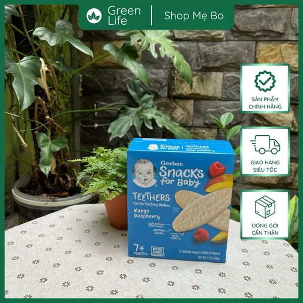 BÁNH ĂN DẶM GERBER VỊ XOÀI, MÂM XÔI 48G