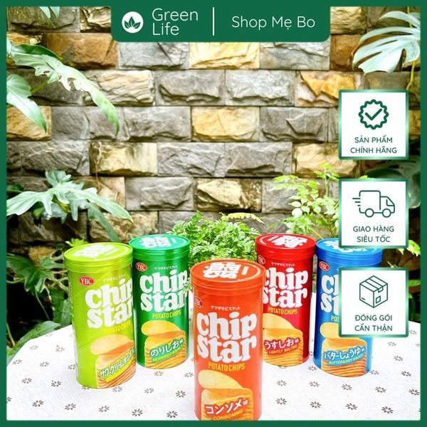 Snack khoai tây YBC Chip Star vị muối lạt 45g