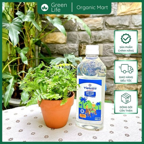 Dầu dừa tinh khiết Premium Organic VIETCOCO - 500ml