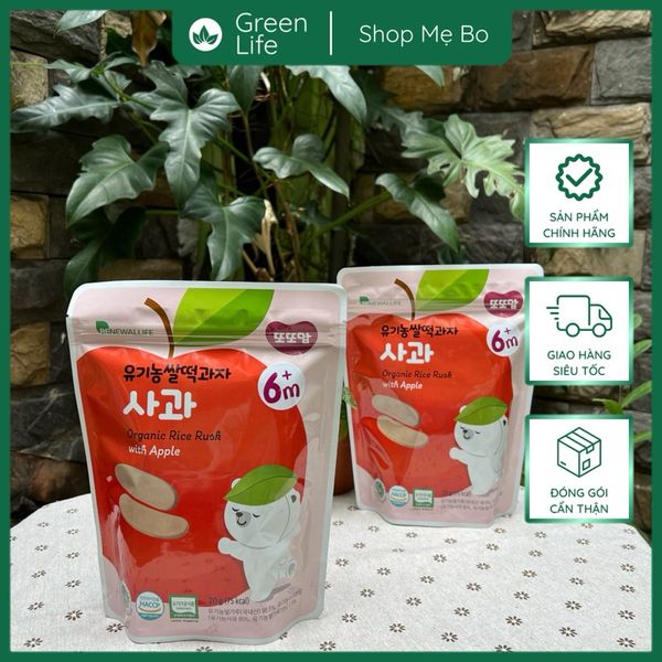 Bánh gạo hữu cơ dạng dẹt Ddoddomam Hàn Quốc -20g