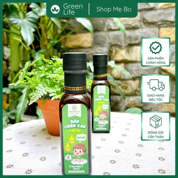 Dầu Chiên Xào Ăn Dặm Cho Bé Anpaso Chai 100ml - Không Chất Bảo Quản, Không Phụ Gia, Không Phẩm Màu