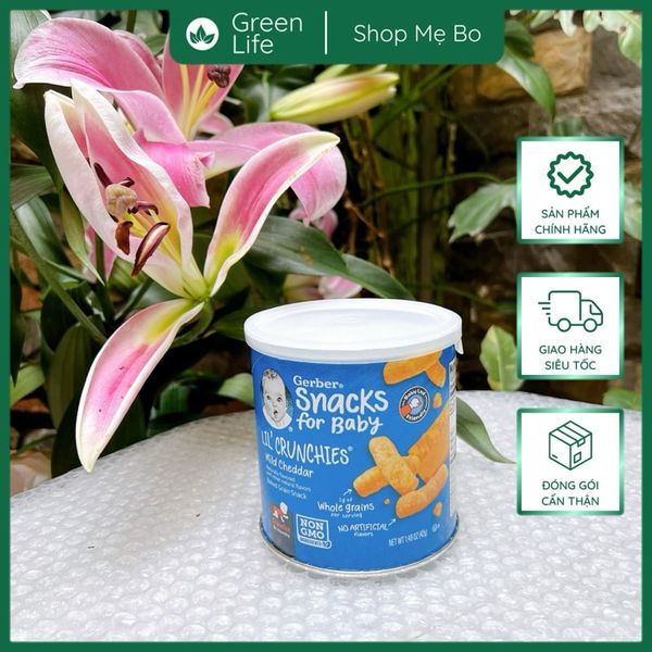 Bánh ăn dặm que Gerber lùn nhiều vị 8M+