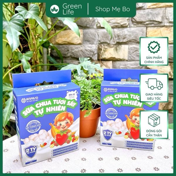 Sữa chua tươi sấy tự nhiên Anpaso cho bé ăn dặm từ 8 tháng