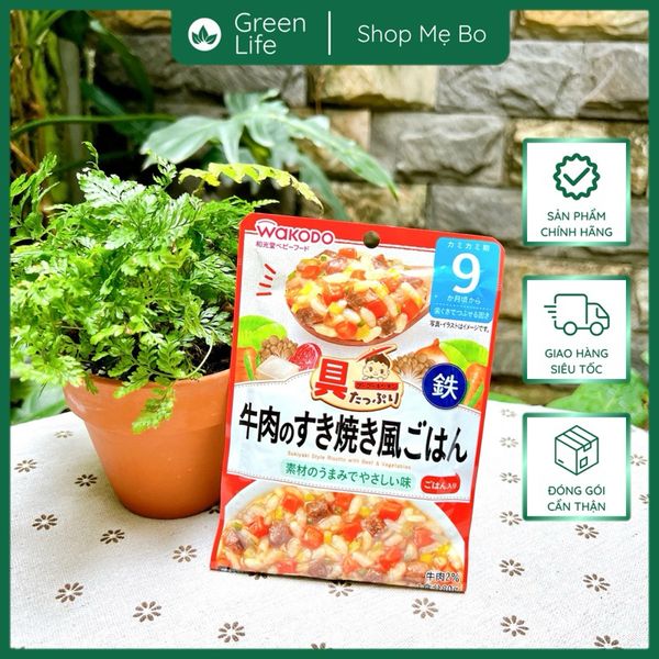 Cháo ăn liền Wakodo ăn dặm cho bé 7m+ 9m+ đủ vị 80g