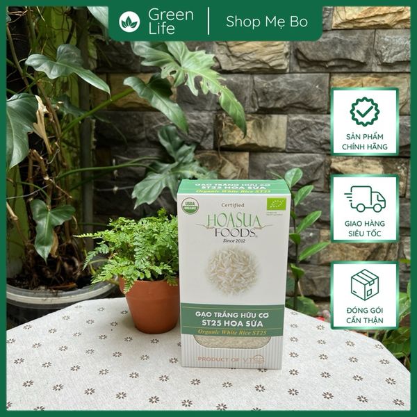 Gạo trắng hữu cơ ST25 Hoa Sữa 1kg