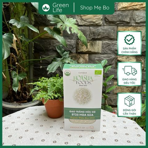 Gạo trắng hữu cơ ST25 Hoa Sữa 1kg