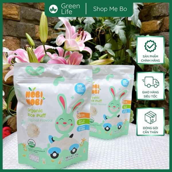 THỰC PHẨM BỔ SUNG - BÁNH GẠO ĂN DẶM HỮU CƠ CHO BÉ NOBI NOBI