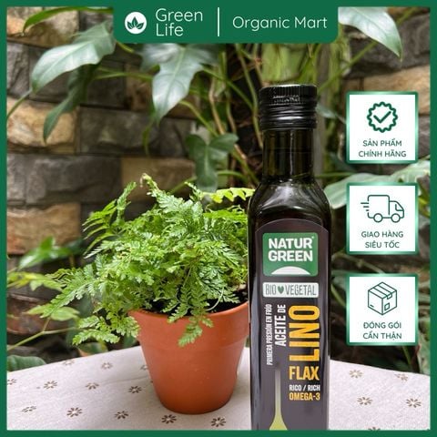 Dầu hạt lanh hữu cơ NaturGreen 250ml