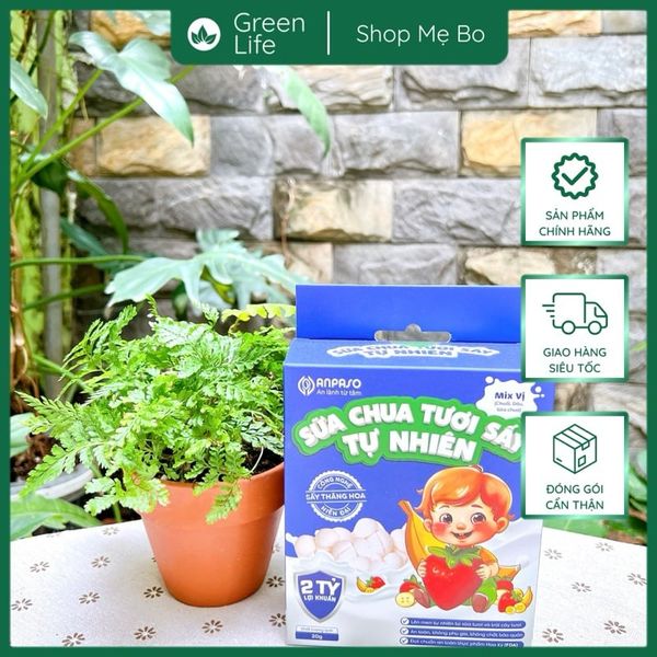 Sữa chua tươi sấy tự nhiên Anpaso cho bé ăn dặm từ 8 tháng