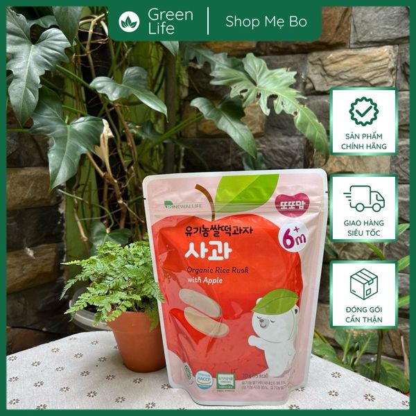 Bánh gạo hữu cơ dạng dẹt Ddoddomam Hàn Quốc -20g