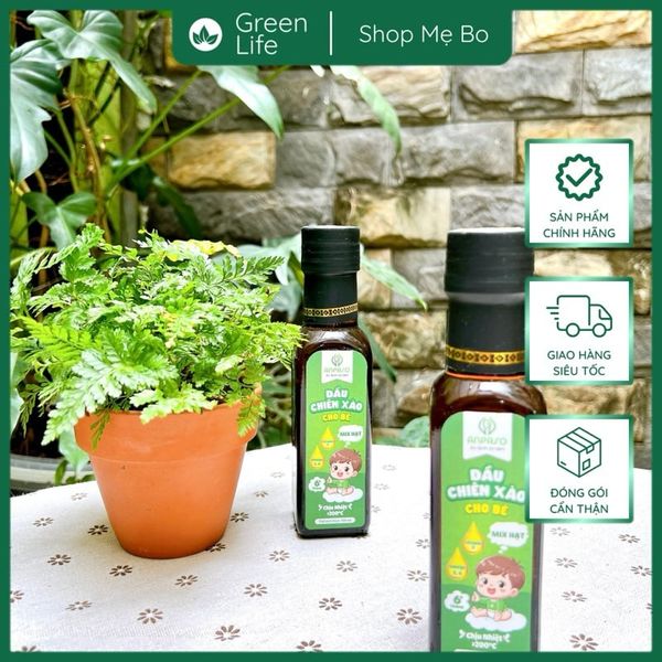 Dầu Chiên Xào Ăn Dặm Cho Bé Anpaso Chai 100ml - Không Chất Bảo Quản, Không Phụ Gia, Không Phẩm Màu