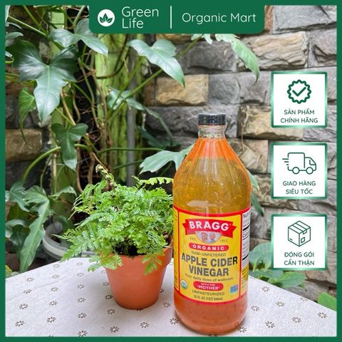 GIẤM TÁO HỮU CƠ BRAGG 475 ML ,946 ML