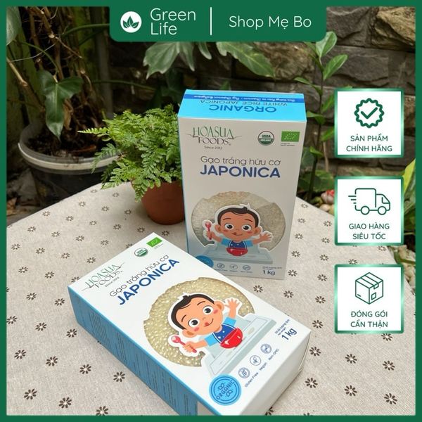 Gạo trắng hữu cơ Japonica Hoa Sữa 1kg