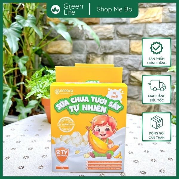 Sữa chua tươi sấy tự nhiên Anpaso cho bé ăn dặm từ 8 tháng