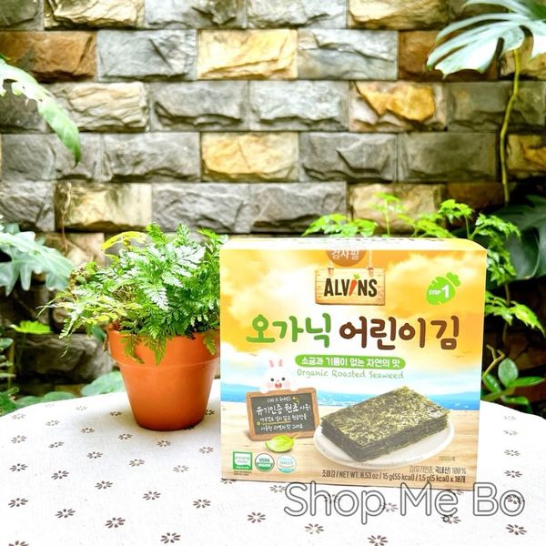 Rong biển hữu cơ tách muối cho bé Alvins 15g