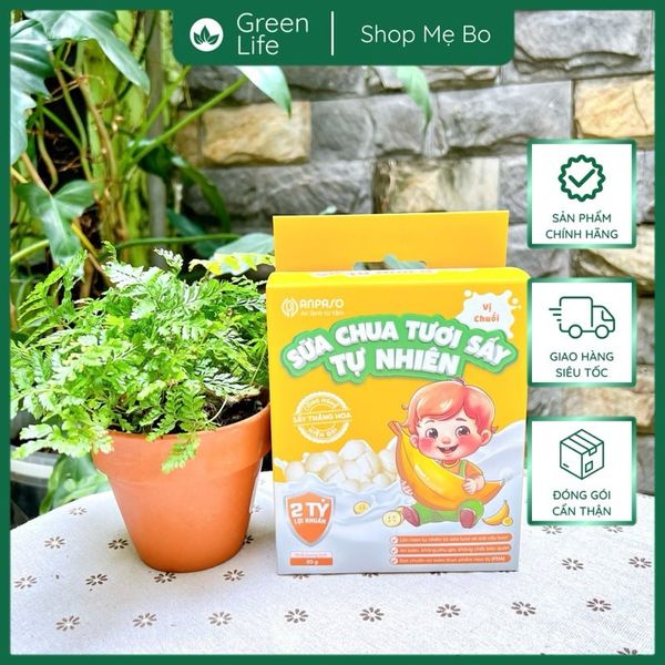 Sữa chua tươi sấy tự nhiên Anpaso cho bé ăn dặm từ 8 tháng
