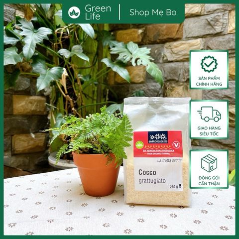 Vụn dừa hữu cơ Sottolestelle 250g