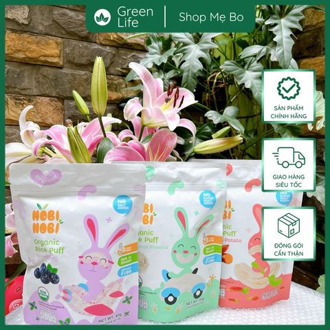 THỰC PHẨM BỔ SUNG - BÁNH GẠO ĂN DẶM HỮU CƠ CHO BÉ NOBI NOBI