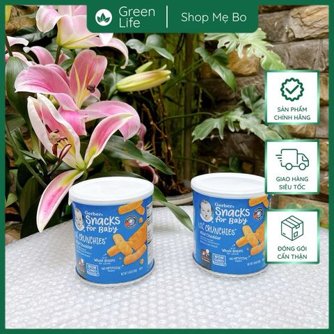 Bánh ăn dặm que Gerber lùn nhiều vị 8M+