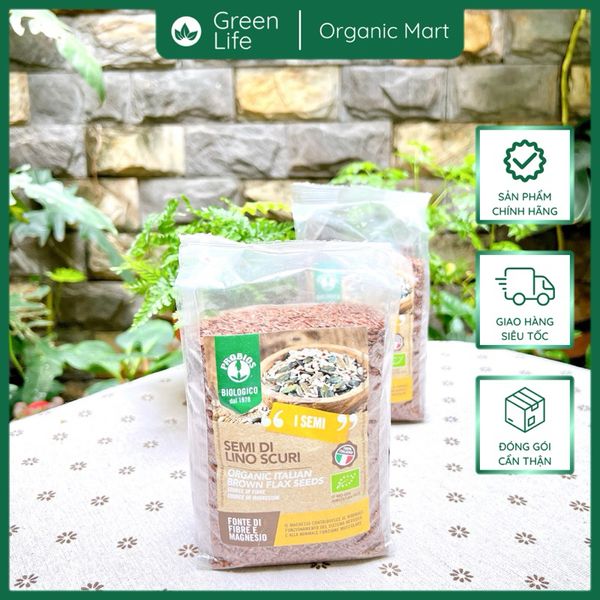 Hạt Lanh Nâu Hữu Cơ 500g ProBios Organic Italian Brown Flax Seeds