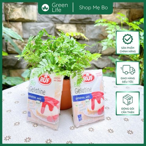 Bột Gelatine hữu cơ RUF Đức cho bé ăn dặm 6 tháng 3 gói x 9g