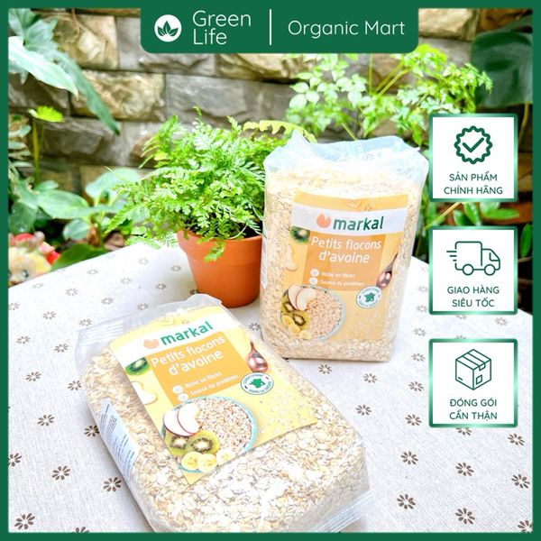 Yến mạch cán mỏng hữu cơ Markal 500g