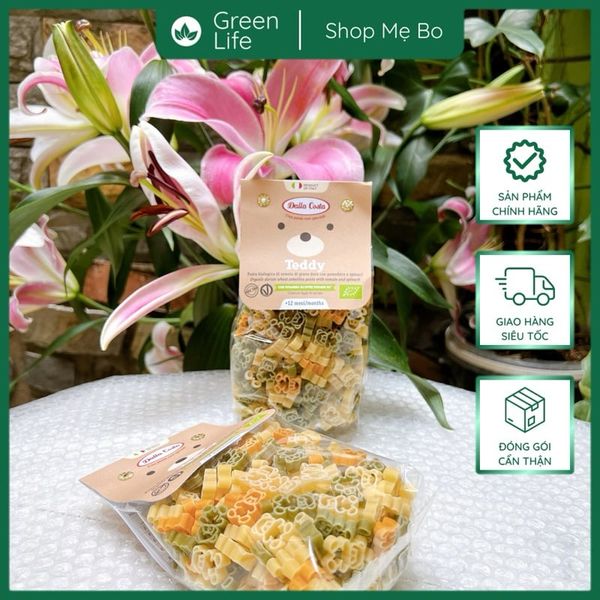 Nui rau củ hữu cơ hình gấu Teddy 200g Dalla Costa
