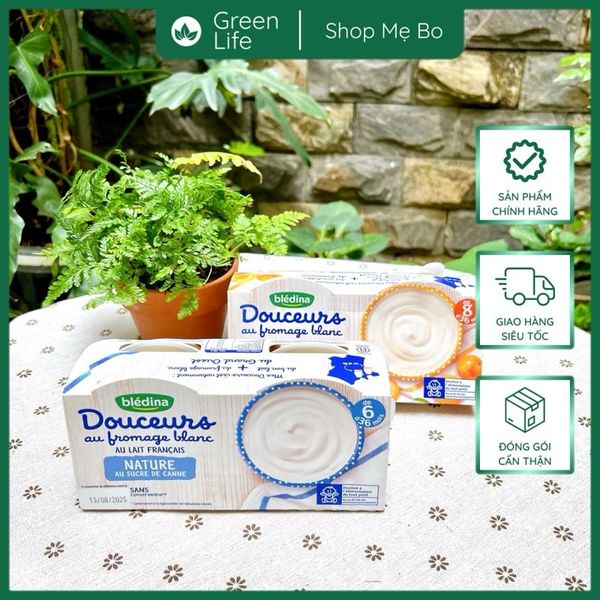 Sữa chua phô mai Bledina Douceurs Pháp – 1 lốc 4 hộp x 100G