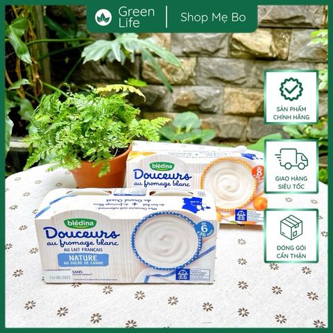 Sữa chua phô mai Bledina Douceurs Pháp – 1 lốc 4 hộp x 100G