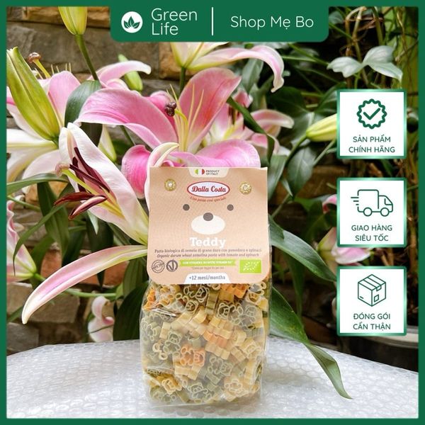 Nui rau củ hữu cơ hình gấu Teddy 200g Dalla Costa