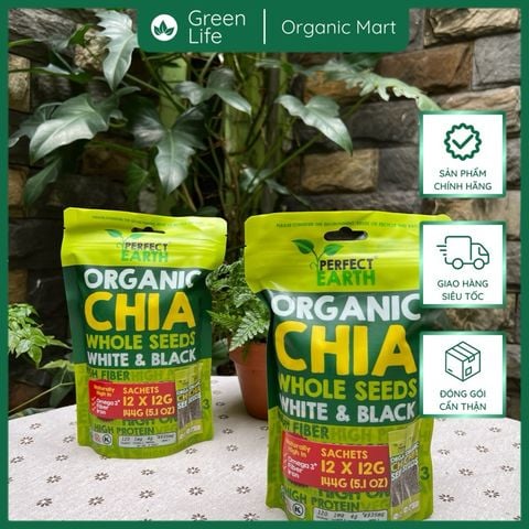 Hạt chia hữu cơ Perfect Earth 144g
