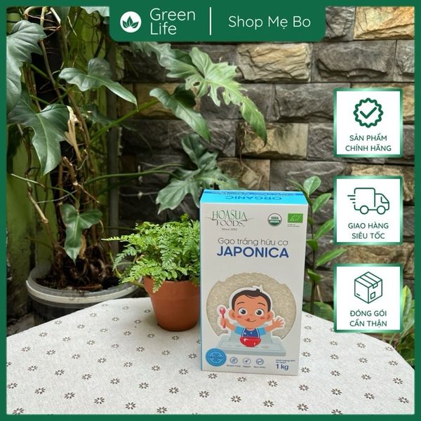 Gạo trắng hữu cơ Japonica Hoa Sữa 1kg