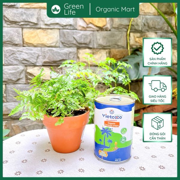 Nước cốt dừa organic Vietcoco lon 400ml