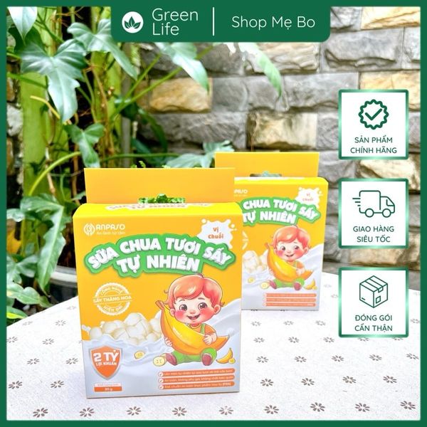 Sữa chua tươi sấy tự nhiên Anpaso cho bé ăn dặm từ 8 tháng